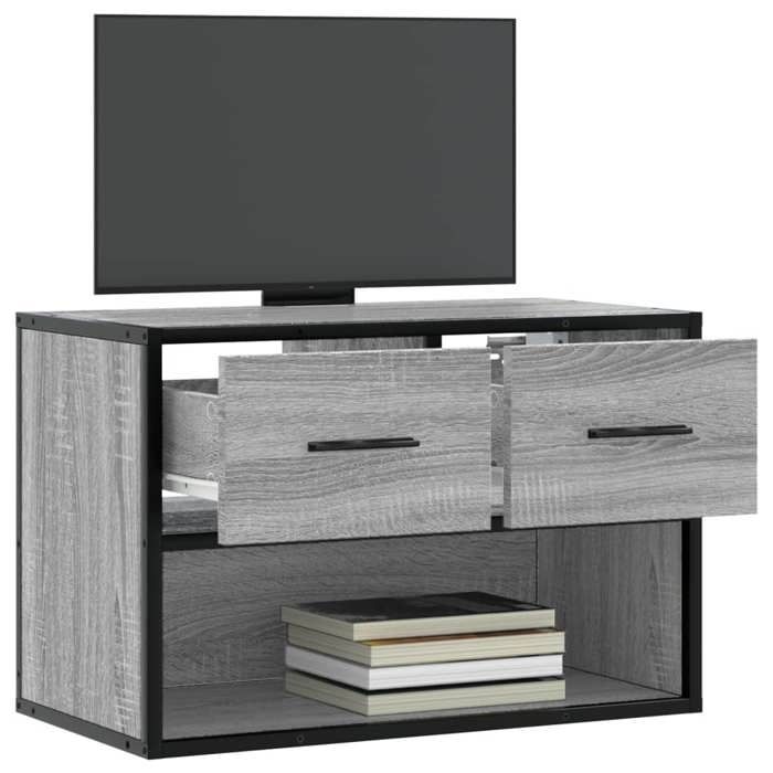VidaXL TV Cabinet Sonoma Grey 60x31x39.5 Cm Engineered Wood and Metal, TV Stand, Media Cabinet, TV Console, HiFi Furniture, 848912