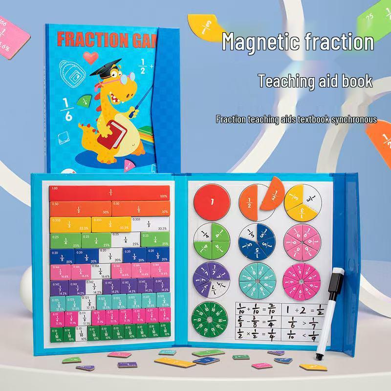 

Little Lion Magnetic Fraction Plate for Third Grade Math: Molecular Denominator, Addition & Subtraction Learning Tool.