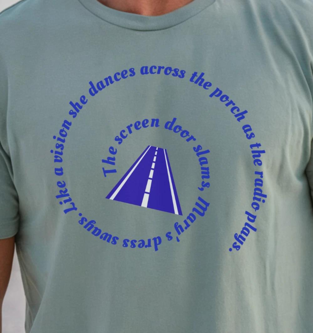 Bruce Thunder Road Inspired T-Shirt, Classic Rock Lyrics Tee, Springsteen Shirt 2XL
