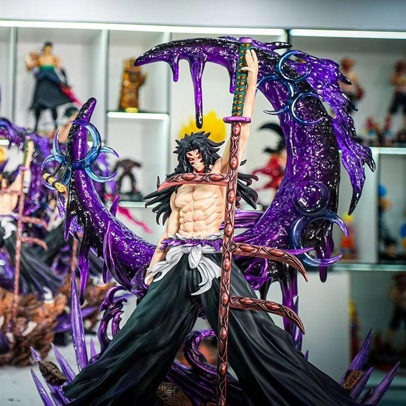 In Stock 45cm Demon Slayer Anime Figure Kokushibo Figures Pvc Statue Room Decoration Collection Model Gifts Toys