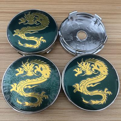 4pcs/set Universal 56mm 60mm Dragon Emblem Car Wheel Center Hub Cap Dust-Proof Sticker Covers