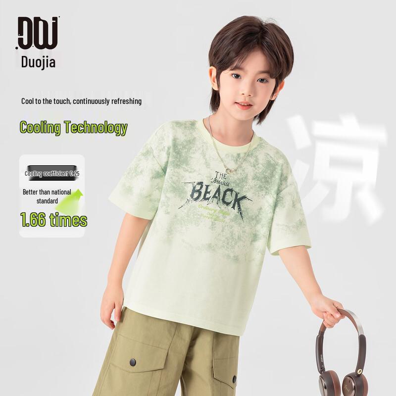 Boys' Gradient Dye Cotton Short Sleeve T-Shirt