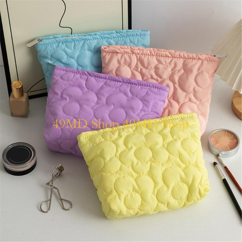 49MD Large Capacity Travel Cosmetic Bag Nylon akeup Bags Toiletry Pouches Perfect for Storing Cosmetics and Brushes