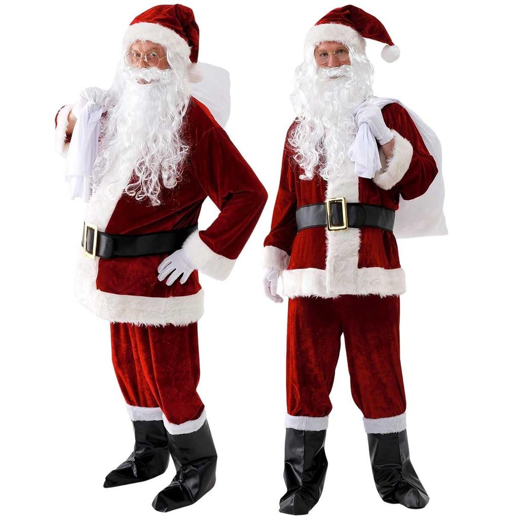 Santa Cosplay Santa Claus Christmas Plus 554 [monoii] Costume, Outfit, Men's Costume, Size, 10-Piece Set,