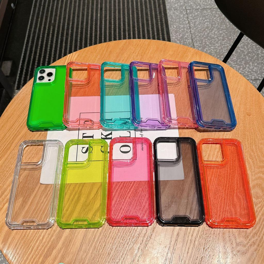 Colorful Three-in-one Four-corner Anti-fall Phone Case for IP16promax/ for IPhone15PRO Premium