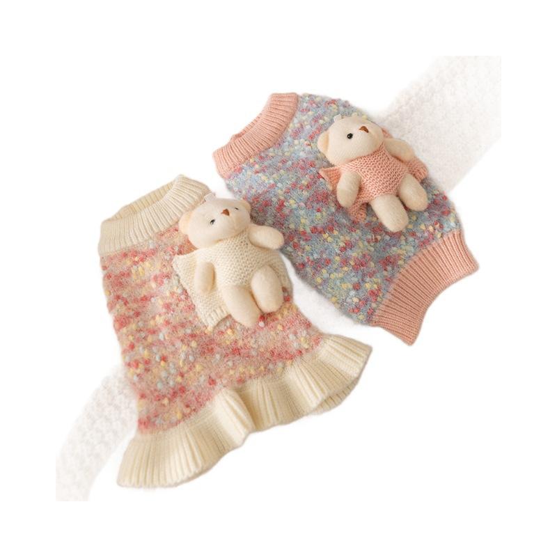 Autumn and winter pet clothes dog clothes cute bear sweater than bear teddy