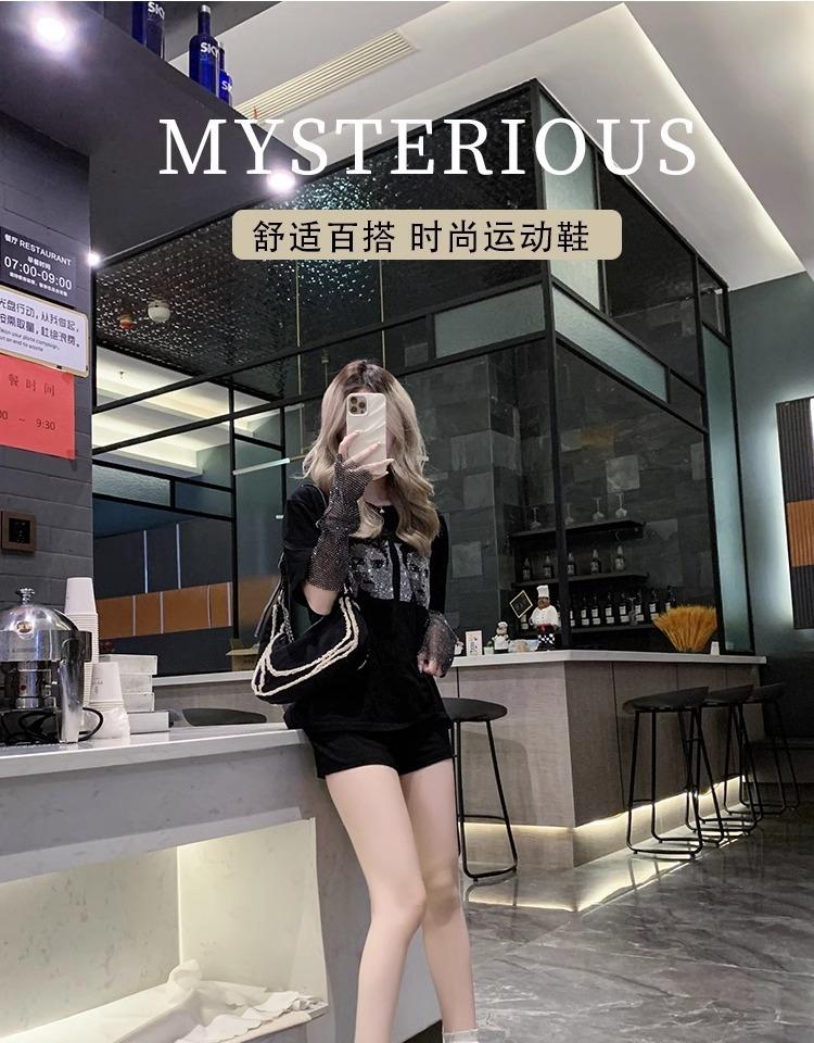 Dad shoes new spring and autumn thick-soled heightening Xiaobai running breathable mesh sneakers