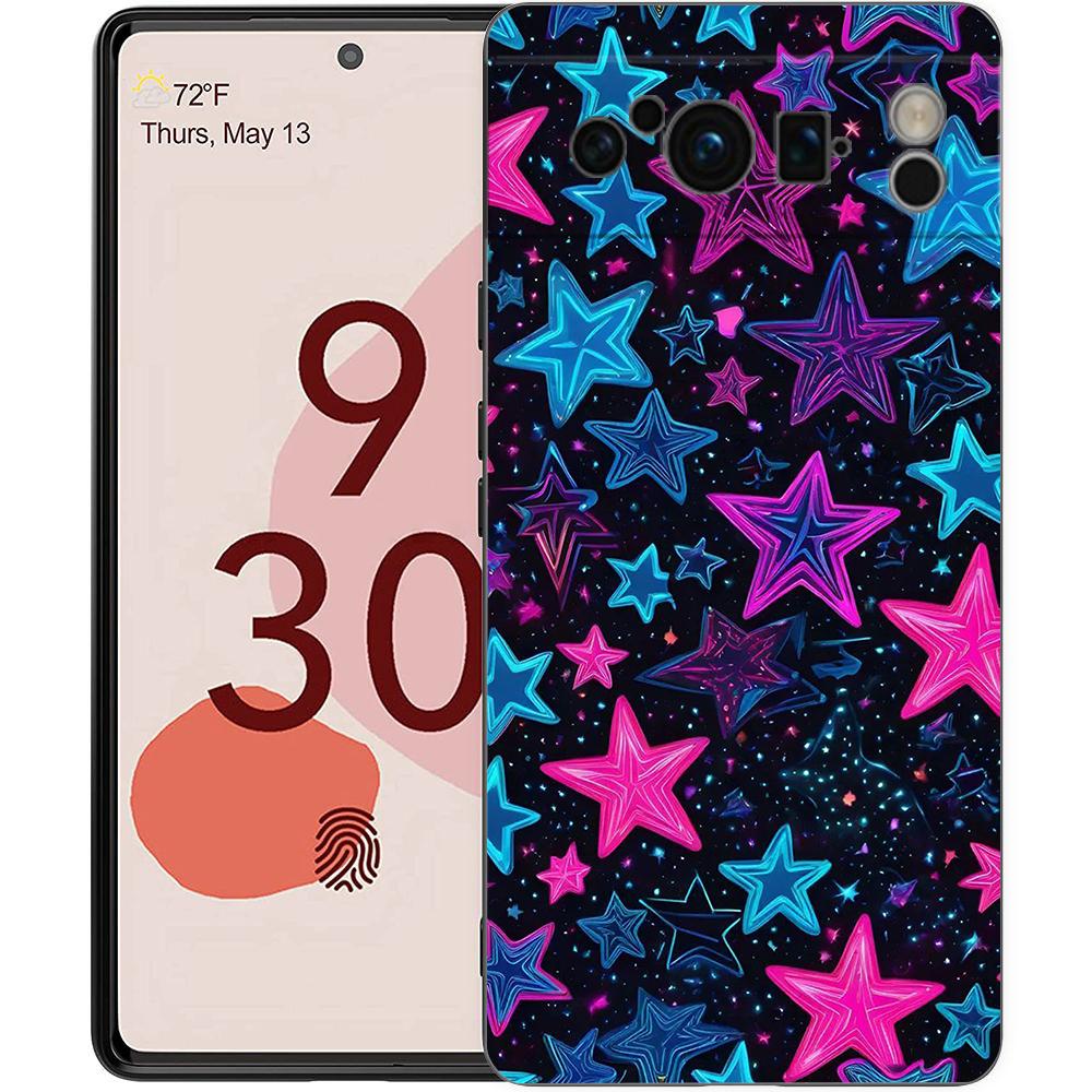 Für Google Pixel 10 Pro Handyhülle Pixel 9 Pro XL TPU Hülle Pixel 8 Pro 9A 8A 7A 7 6A 6 Pro Weiche Hülle Bunte Sterne
