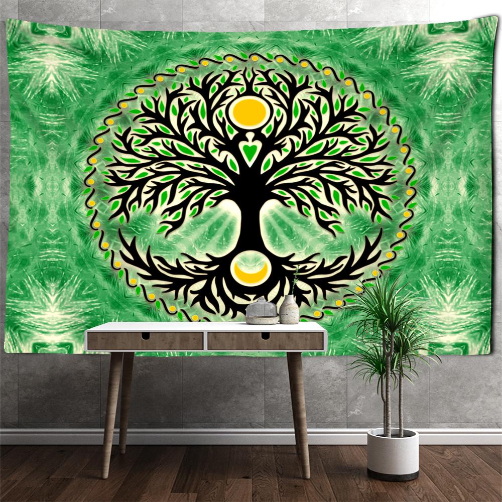Viking Tree of Life Tapestry Wall Hanging Boho Hippie Tapiz Simple Psychedelic Dorm Living Room Home Decor