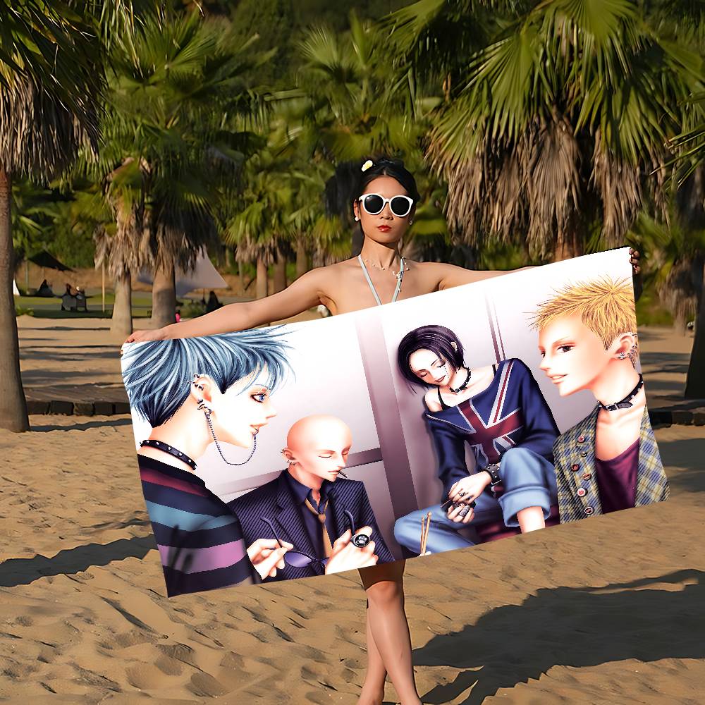Nana Anime Microfiber Blanket Quick Drying Beach Towels Oversized Printing Super Absorbent Pool Towel Blanket