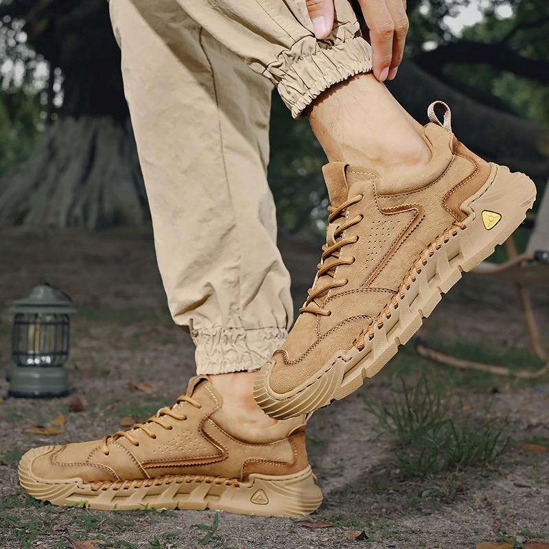 Pantofi casual pentru bărbați din piele naturală, lucrați manual. Mocasini confortabili și respirabili