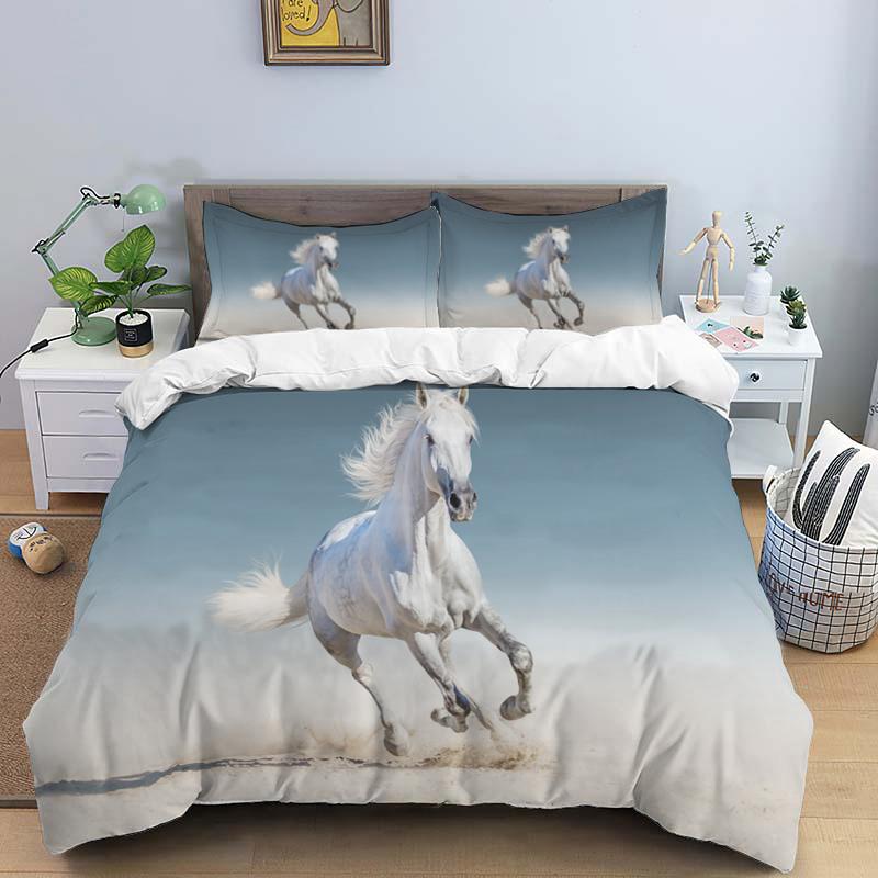 3D Bed set Beautiful Beach Bedding Bed Sets Modern Quilt Cover+pillowcases Winter California King Bedding Sets Jogo De Cama Bed