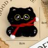 Lovely Black Cat Plush Toys Keychain Kawaii Stuffed Animal Keychain Pendant Creative Backpack Decoration Accessories Gifts