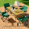 Portable Outdoor Folding Table and Chairs Set - Compact Egg Roll Design for Camping and Picnics
