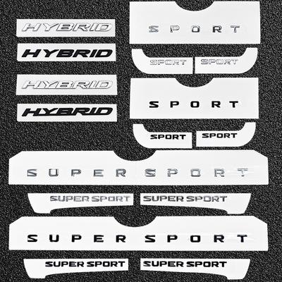 ABS HYBRID Auto Styling Buchstaben Logo Emblem Auto Heckklappe Aufkleber Abzeichen Decal Für SUPER SPORT Zubehör
