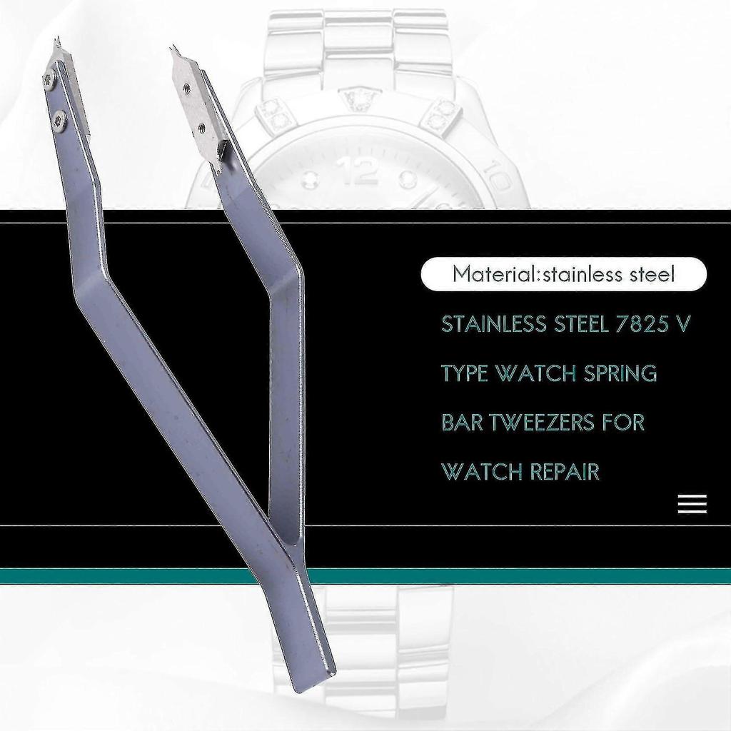 Edelstahl 7825 V-Typ Uhrenfedersteg-Pinzette Für Uhrenreparatur