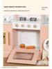 Kids Wooden Play Kitchen Set: Colorful Stove & Cuttable Cooking Toy