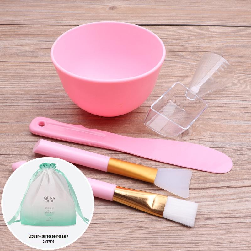 

Набор для силиконовой DIY маски для красоты: Миска, Кисть, Палочка и Мерная ложка