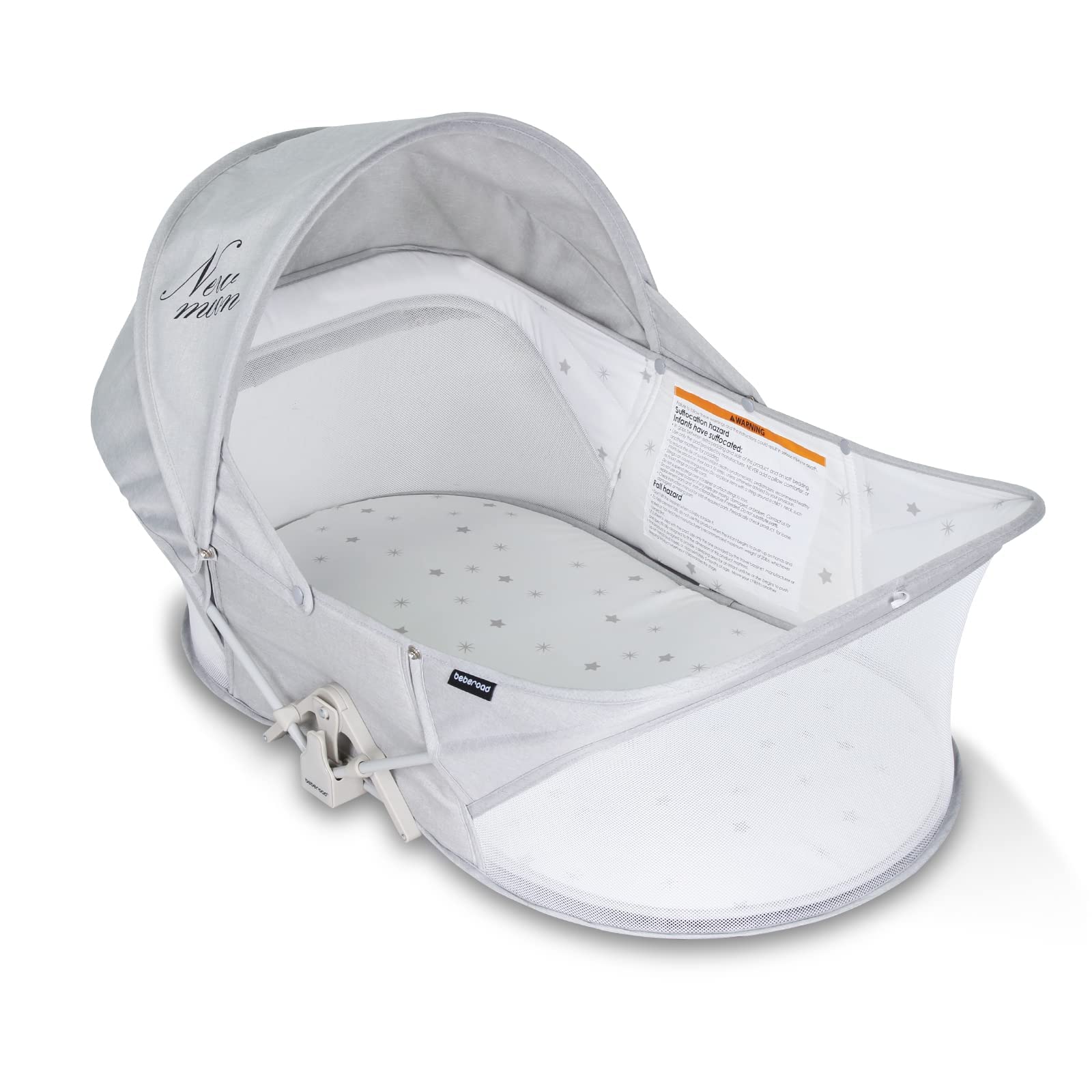 

Beberoad Travel No Assembly Portable Breathable Travel Includes Mosquito Storage and Sleeping Mat Crib, Foldable, Required, Bed-in-Bed Crib, Crib,