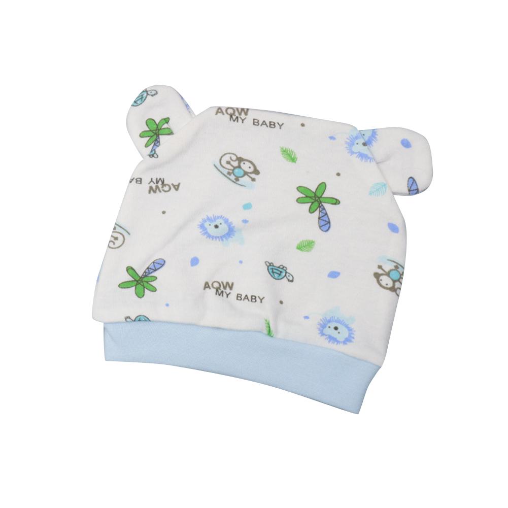 Cap Cotton Cartoon Bear Ears Cute Printing Windproof Hat Breathable Newborn Cap