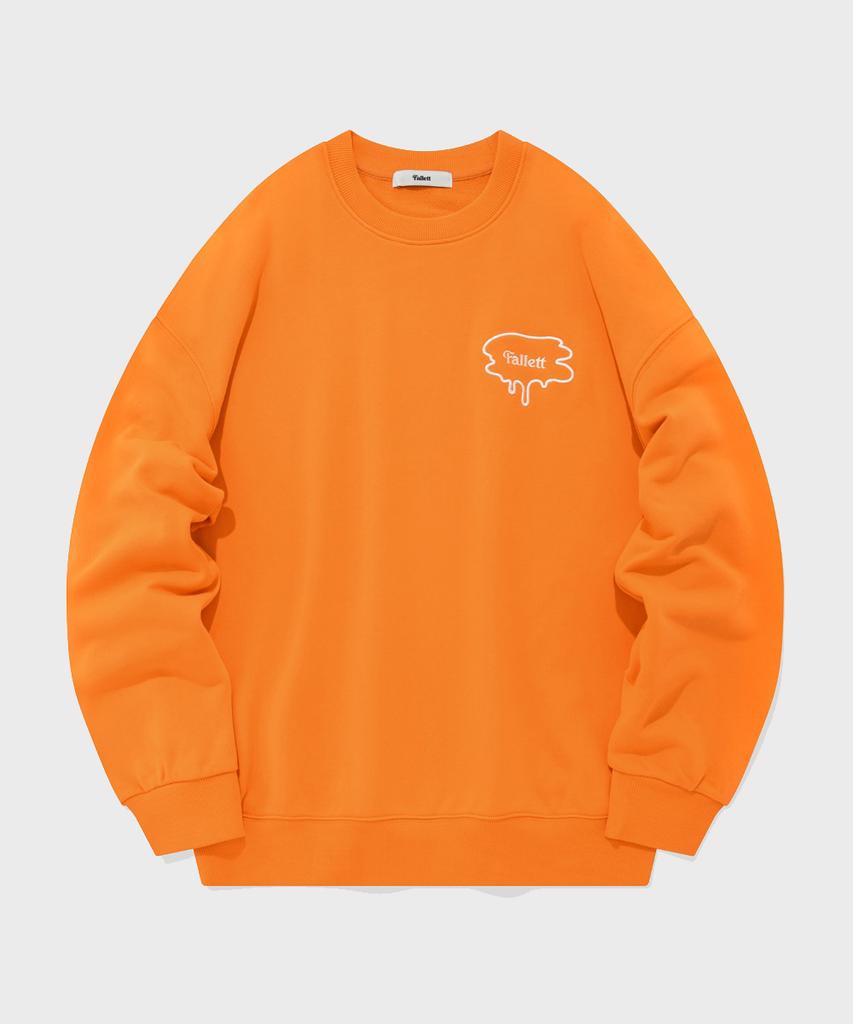 FALLETT Brush Logo Sweatshirt Orange
