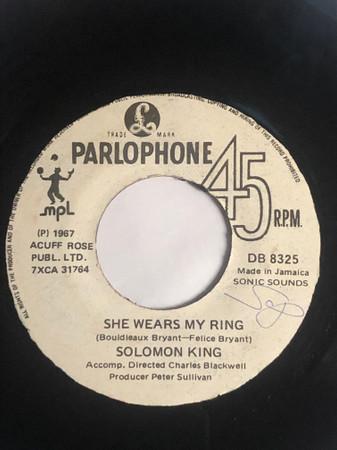 

7inch Record SOLOMON KING She Wears My Ring DB8325 Parlophone Jamaica Pop Used