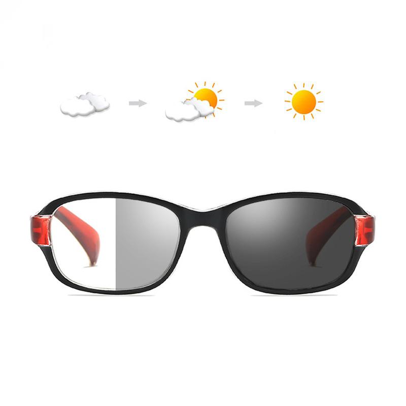 Photochromic Multifocal Reading Glasses Ultra Light High-Definition Uv Protective Presbyopia Eyewear Anti Blue Light Eyeglasses