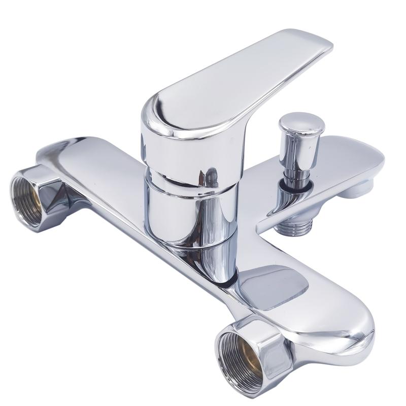 Brass Chromed Mixers Hot and Cold Single Handle Wall Mounted Shower Mixer Tap Bathtub Faucet