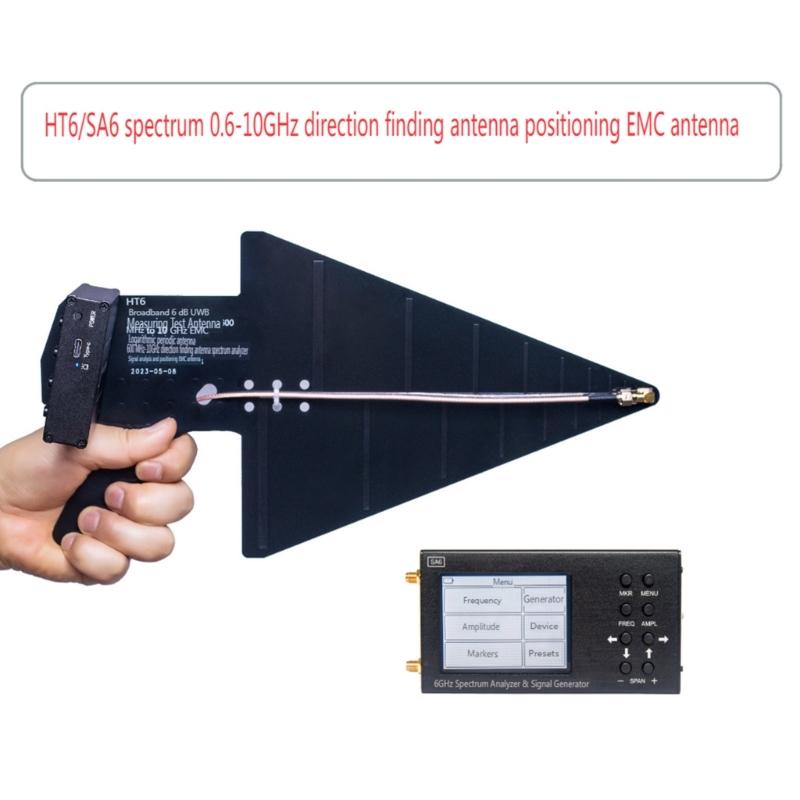 Professional HT6 50Ohm Antenna  HT6 50Ohm Arithmic Periodic Antenna Fit for Spectrum Analysis & UWB Board