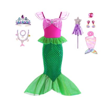 [asayurii] Princess Dress for Kids, Mermaid, Princess Cosplay, Girls, Halloween Costume, One Piece, Fancy Dress, Disguise, Recital, School Festival,