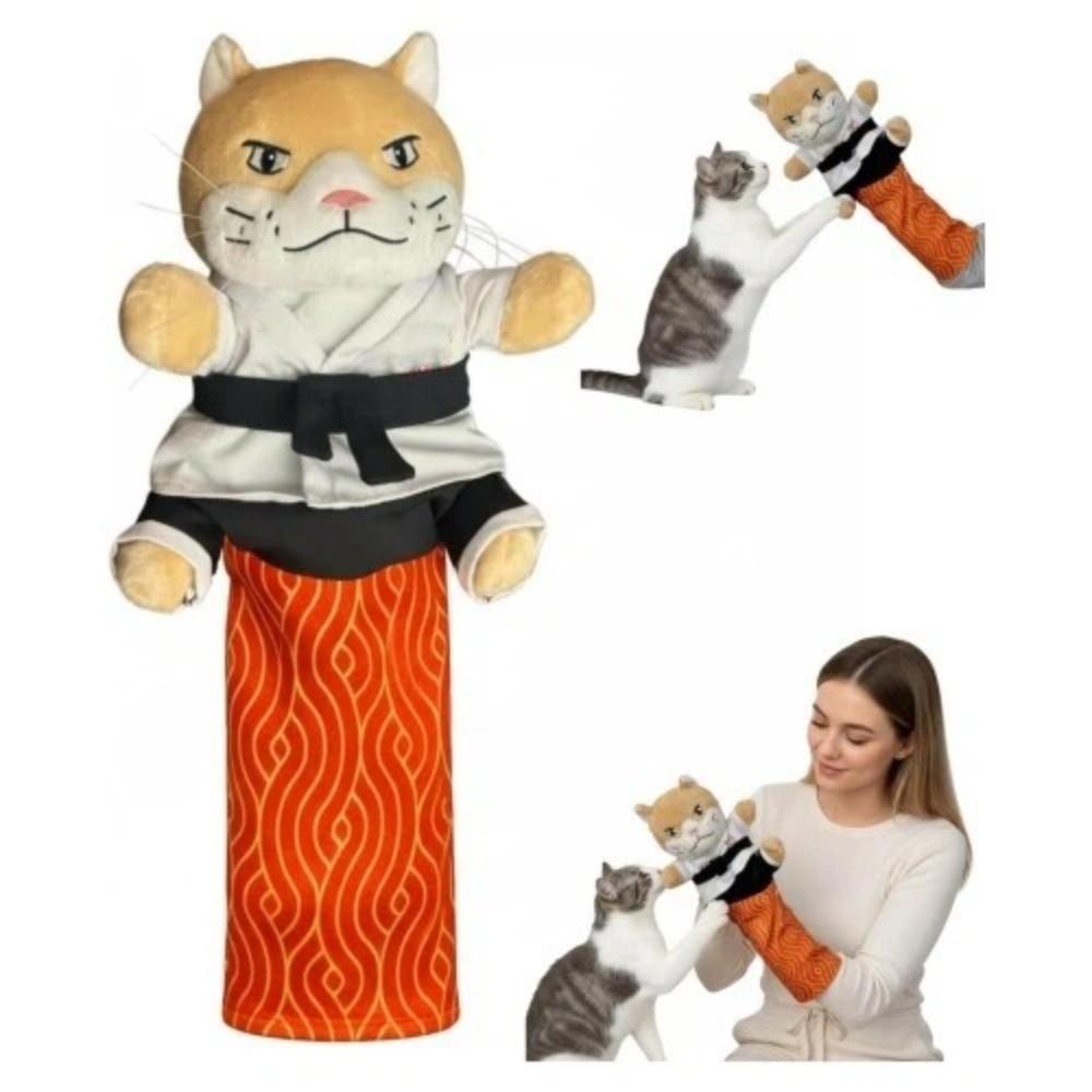 Cartoon Katze Karate Kätzchen Puppe Robuste Polsterung Schützende Unterarmhülle Katzen Ringer Puppe Verschleißfest Interaktiv