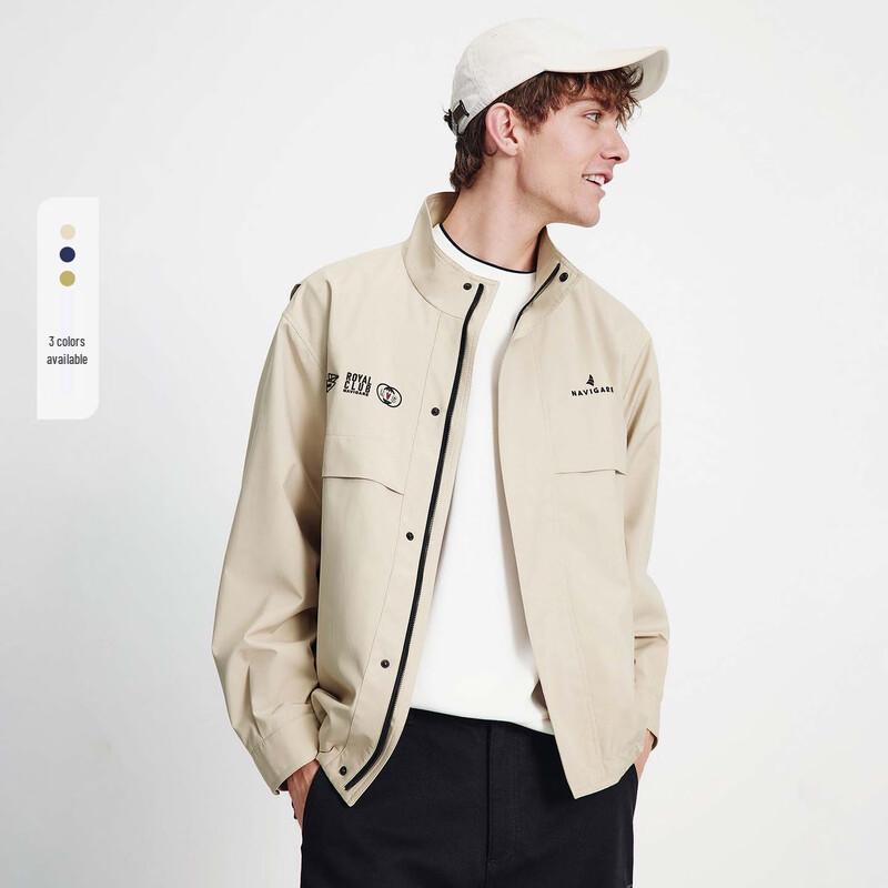 Navigare Men's Outdoor Windproof Waterproof Stand Collar Jacket