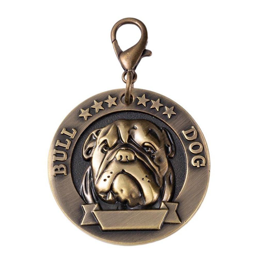 Pet Supplies Dog Tag 3D Embossed Nameplate Anti-lost Stainless Steel Pet Metal ID Card