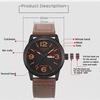 CHRONOS Top Brand Luxury Watch Men Watch Date Week Leather Men's Watch