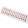 Nail Art Gilded Cat's Eye Blush Tips - 30-Piece Set, Handmade & Ready-to-Wear In XS/S/M