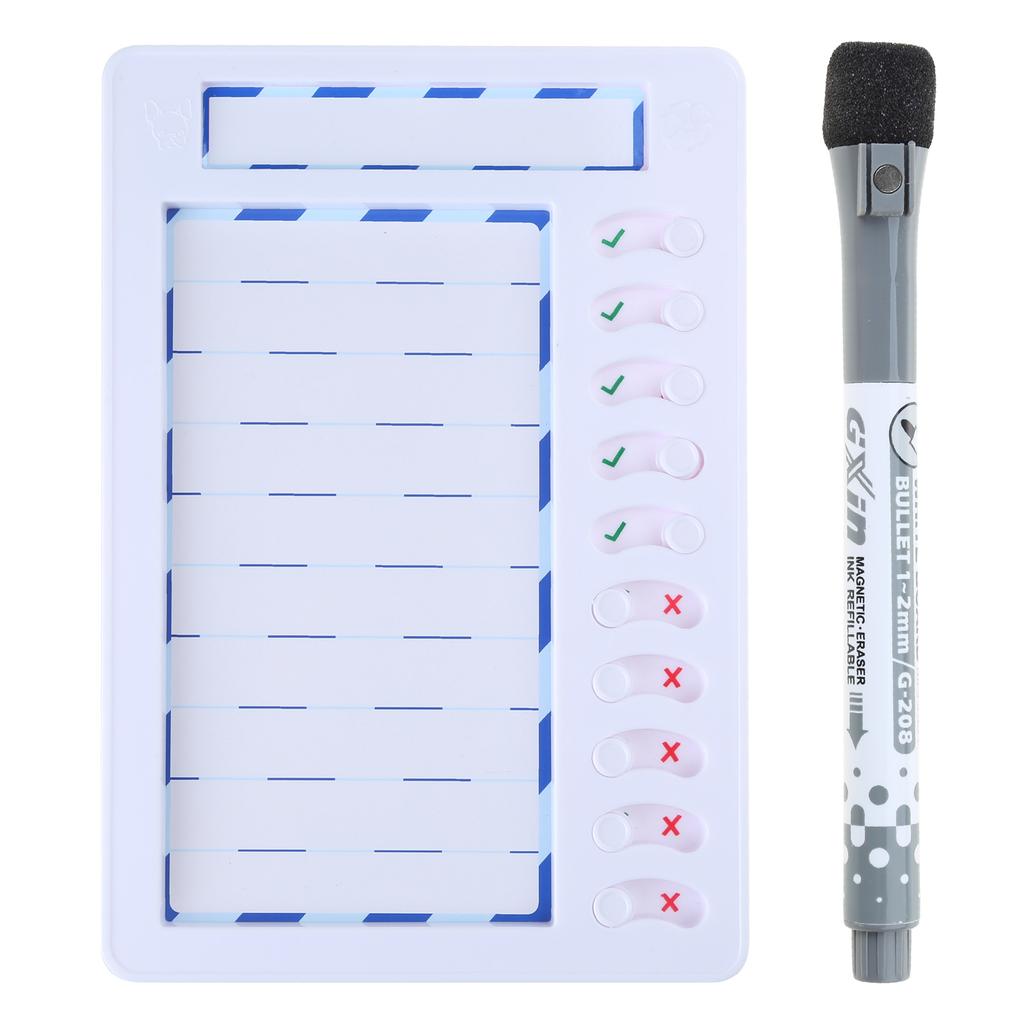 Convenient Chore Checklist Board for Kids Magnetic Schedule Chart with Reusable Memo and 4 Replaceable Blank Sheets