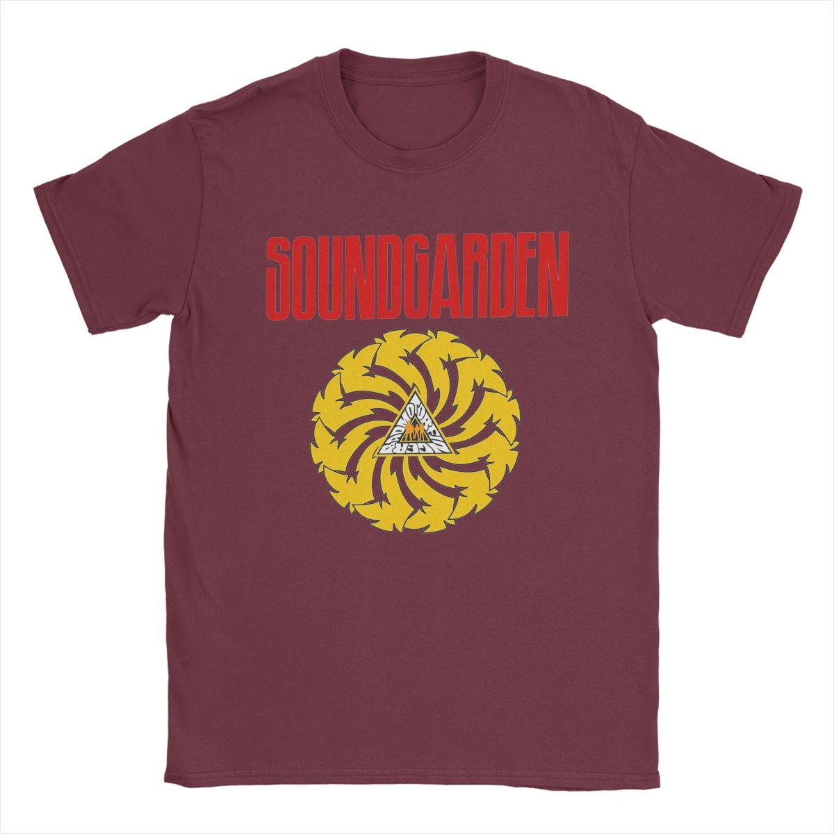 

Смішна футболка Soundgarden Badmotorfinger для чоловіків, з круглим вирізом, з чистої бавовни, з коротким рукавом, великих розмірів L бордовий