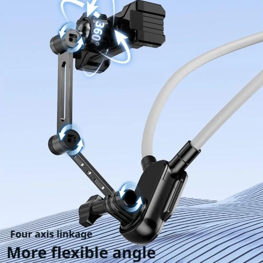 Universal Neck Mount Phone Camera Holder,Magnetic And Clip Compatible With IPhone Samsung 360 Rotation Hands-Free For Video Live 6