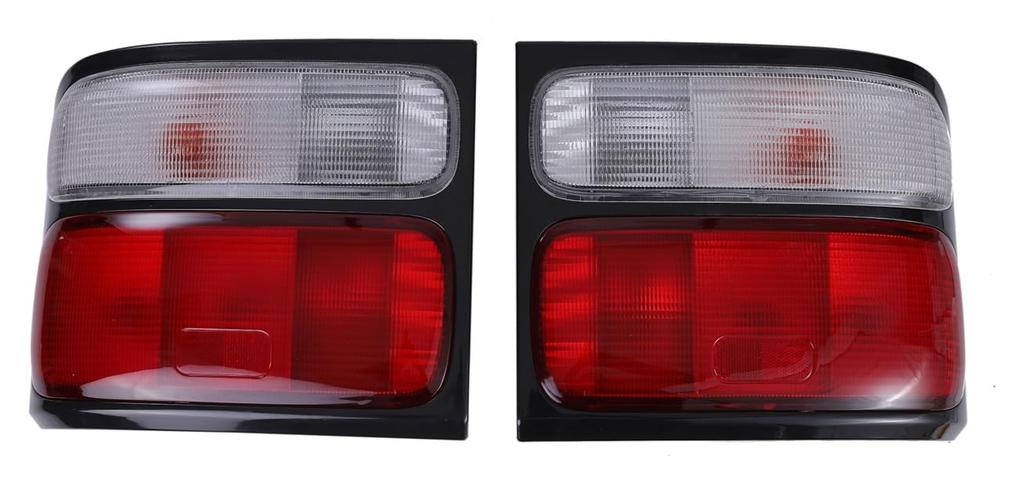 Red and white taillights set for Toyota Coaster August 2001 compatible with part numbers Custom XZB40/XZB50 (late model, onwards) 81560-36310,