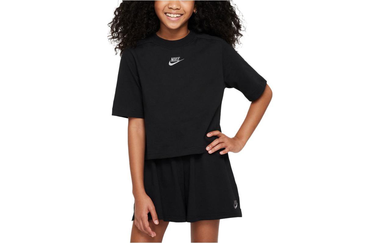 Nike Kids T Shirts Crew Neck Moderate FN8589-010 M