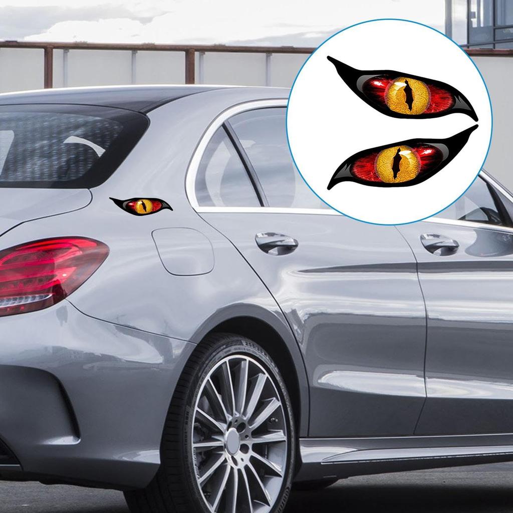 Car Eye Stickers - Eye Car Decal Mirror Sticker,2 Reflective Eye Stickers Scary Simulation