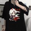 Genshin Impact Tshirt Arataki Itto T-shirt Game Graphic T Shirts Women Kawaii Clothes Girls Oversized Casual Tops 100% Cotton