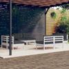 8 Pcs Garden Set with Anthracite Cushions Pine Wood
