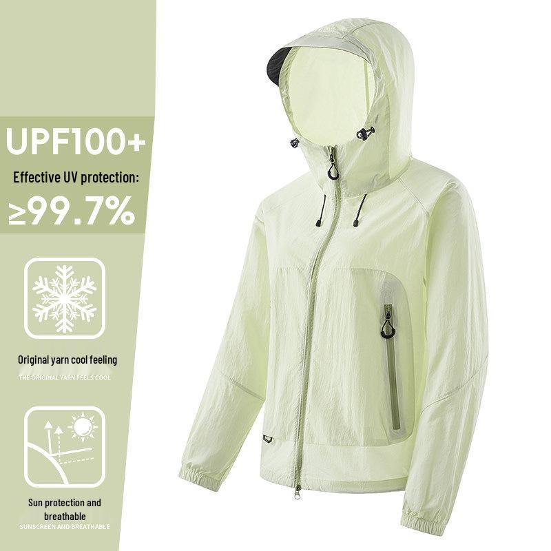 

Women s Lightweight UV Protection Hooded Jacket - Quick Dry, Breathable, Ice Silk Summer Sun Shield XL [For 154-170 jin]