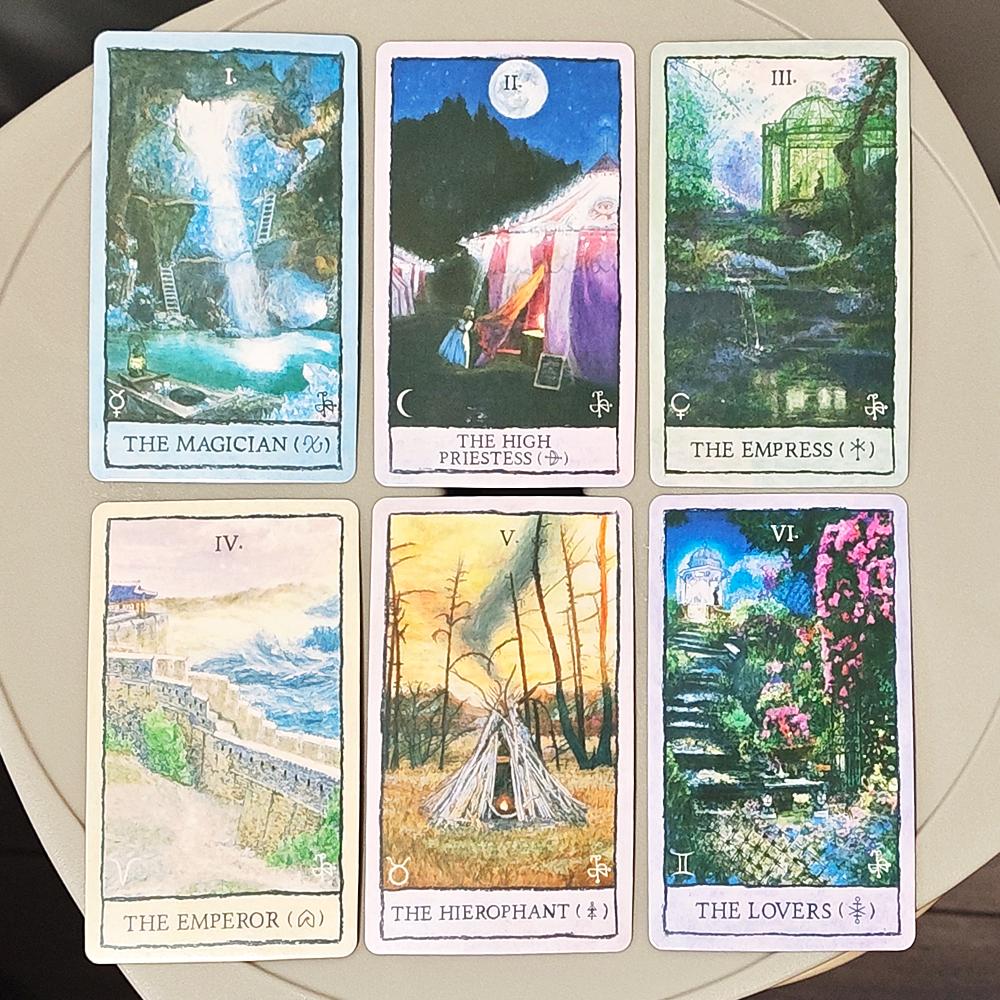 Mindscapes Tarot Deck 80 Pcs Cards Hand-drawn In Oil Pastel In The Style of Classical Landscape Painting 10.3*6cm
