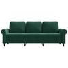 Vidaxl Sofa 3-Osobowa, Ciemnozielony, 180 Cm, Obita Aksamitem