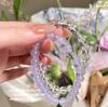 New Chinese Madagascar Purple Chalcedony Beaded Bracelet Concubine Smile Smoke Purple Small Waist Ice Bead Bracelet