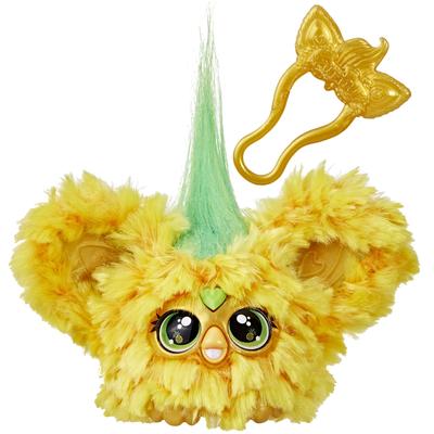 Hasbro Furby Furblets Hoolaa Ananas Mini-Freund, 45+ Geräusche, nur Furby-Sprache, elektrisches Plüschtier, für Kinder ab 6 Jahren, gelb, grün G1612,