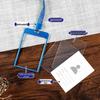 Aluminum Alloy ID Card Holder with Crystal Buckle Lanyard for Employees and Students