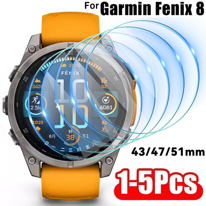Tempered Glass For Garmin Fenix 8 43mm/47mm/51mm Smart Watch HD Clear Anti Scrach Screen Protective Film For Garmin Fenix8